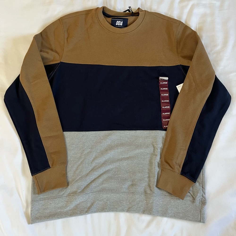 Men's NWT ODA‎ Sweatshirt Maple Khiaki, 60% cotton, 40% polyester,